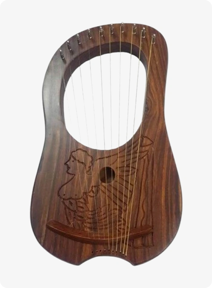 Arpa Celtica Scozzese Personalizzata a 10 Corde in Palissandro