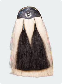 Sporran da Kilt in Crine di Cavallo con Cantle in Pelle Su Misura