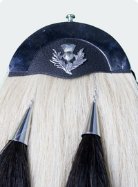 Sporran da Kilt in Crine di Cavallo con Cantle in Pelle Su Misura
