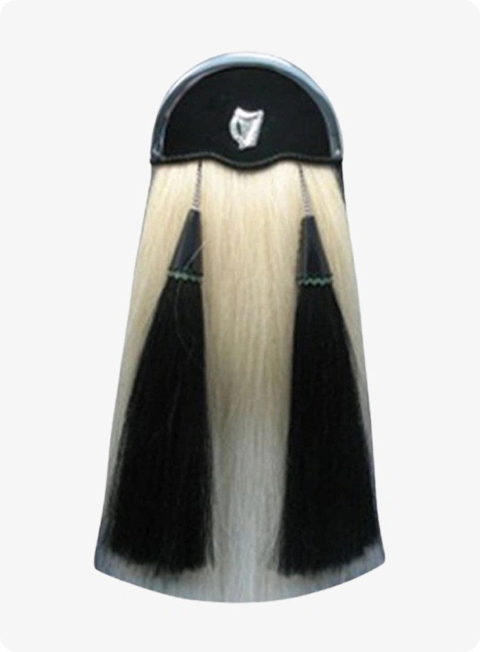 Custom Made Black & Brown Scottish Horse Hair Kilt Sporran