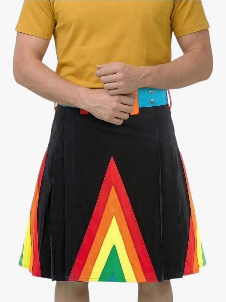Gonna Arcobaleno Nera Moderna