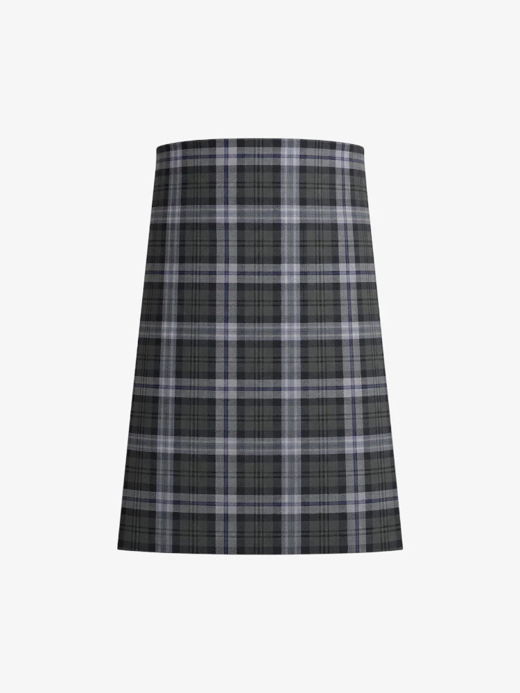 Plaid kilt on a white background