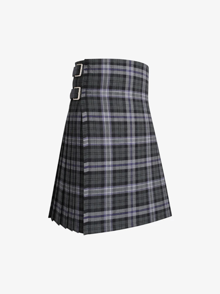 Plaid kilt on a white background