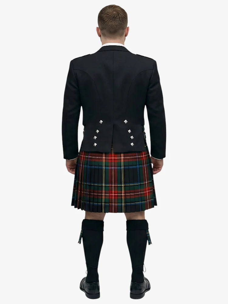 Completo Kilt Prince Charlie Tartan Black Stewart