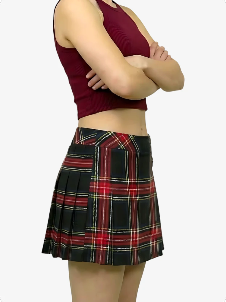 Gonna Tartan Black Stewart da Donna