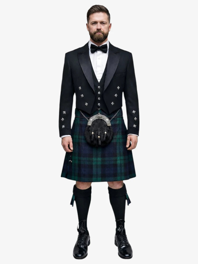 Completo Kilt Prince Charlie in Tartan Black Watch