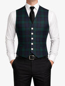 Black Watch Tartan Waistcoat Back