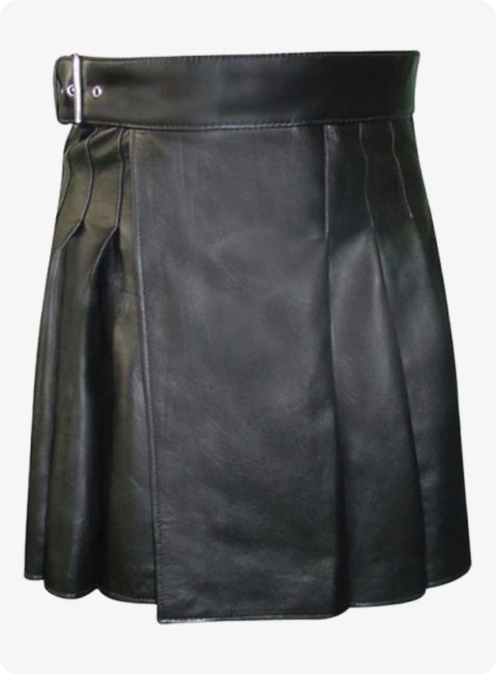 Custom Made Black Women's Leather Kilt