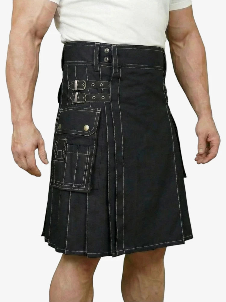 Black Work Utility Kilt