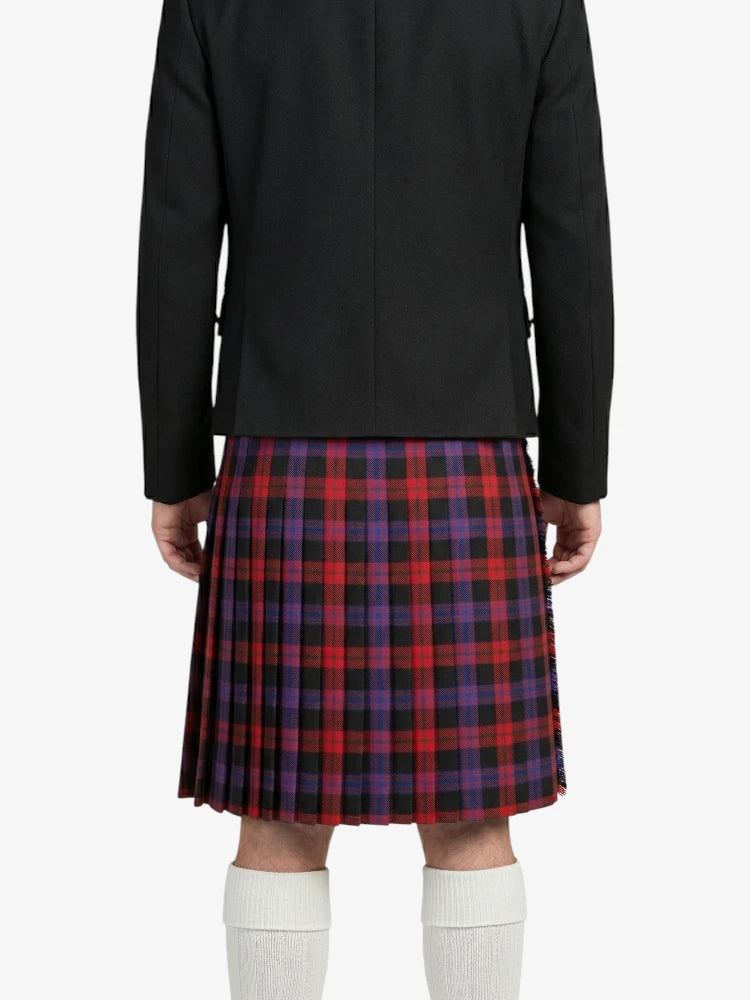 Brown Tartan Kilt Back