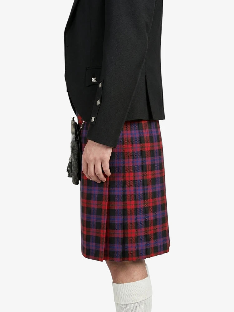 Brown Tartan Kilt Left