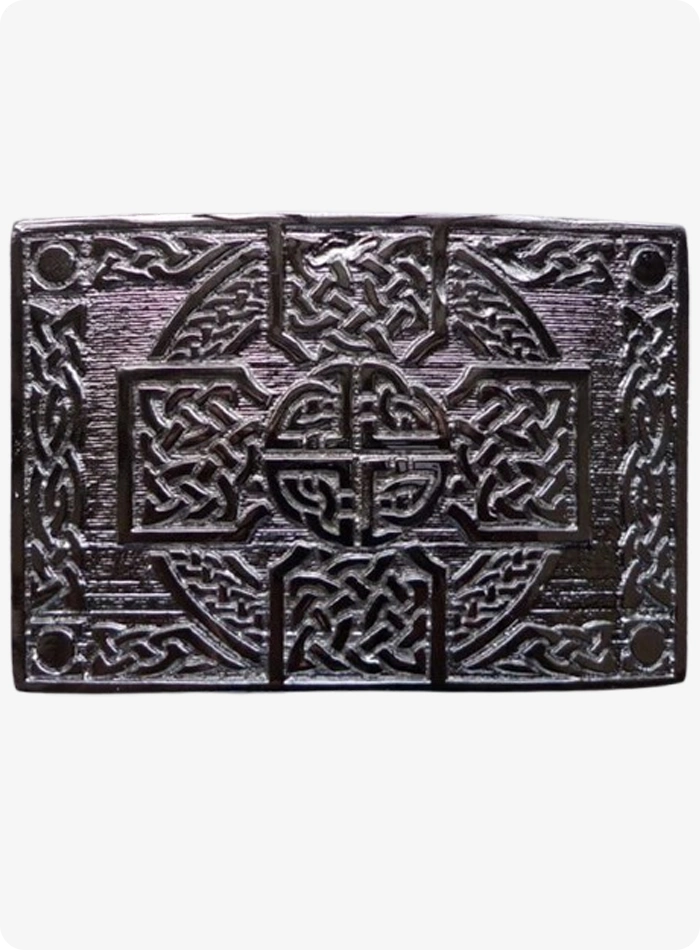 Celtic Cross Knot Work Kilt Belt Buckle