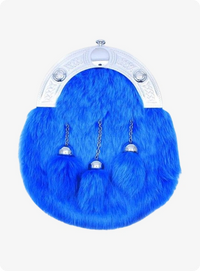 Celtic Knot Light Blue Rabbit Fur Sporran