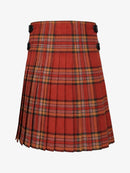 Red plaid kilt on a white background