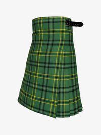 Green plaid kilt on a white background