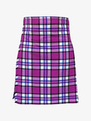 Purple plaid kilt on a white background