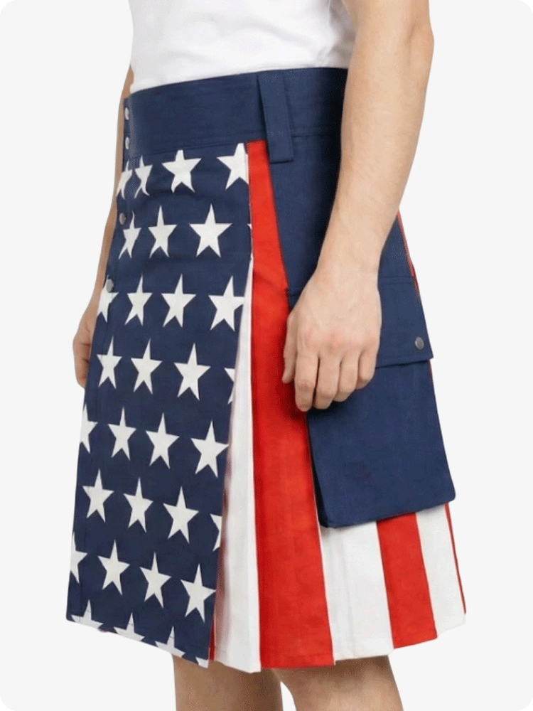 American Flag Traditional Cotton Utility Kilt