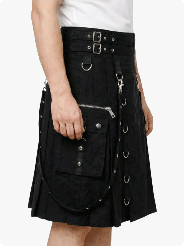 Kilt Utility Gotico Nero Su Misura
