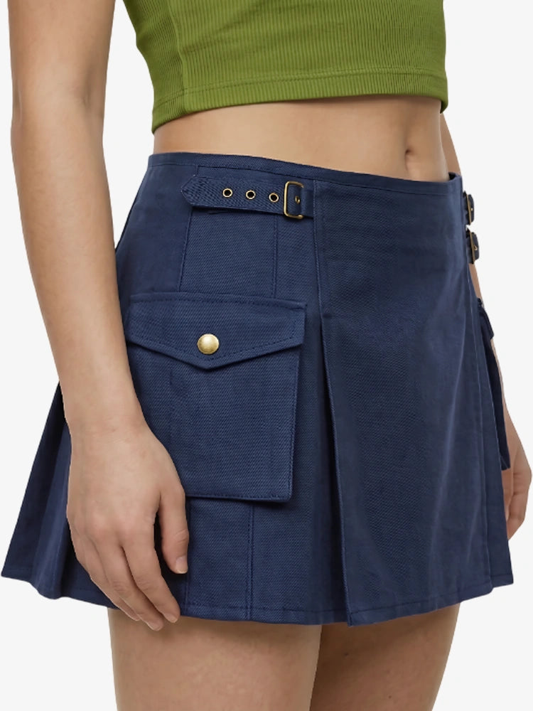 Kilt Utility Blu Scuro Su Misura da Donna