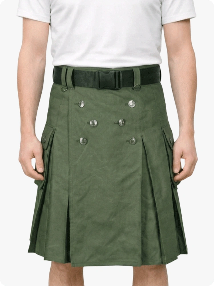 Kilt Utility Verde Oliva Su Misura