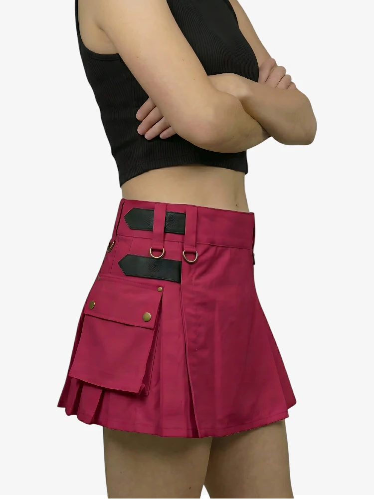 Kilt Utility Rosa Su Misura da Donna