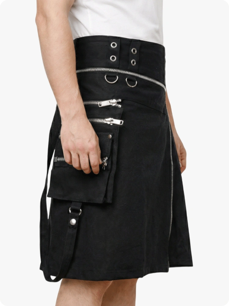 Kilt Utility Gotico Nero Premium Su Misura