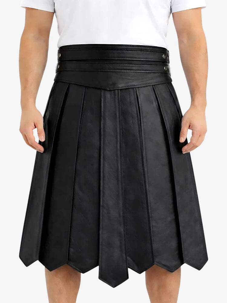 Kilt in pelle da gladiatore romano su misura