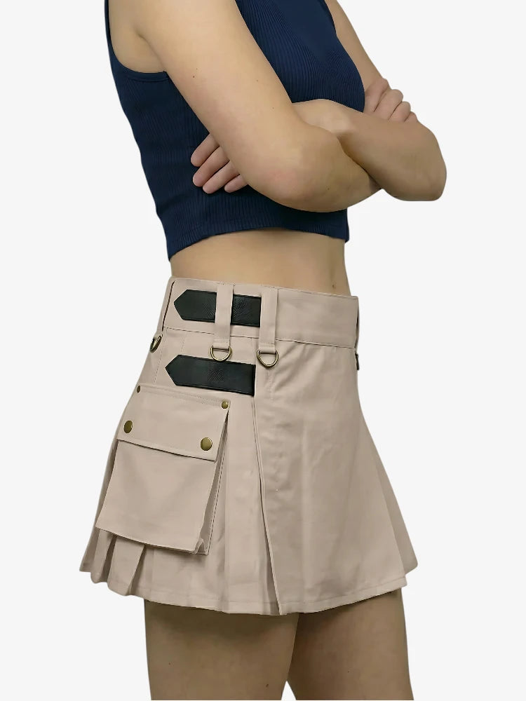 Kilt Utility Kaki Deluxe Scozia Su Misura da Donna