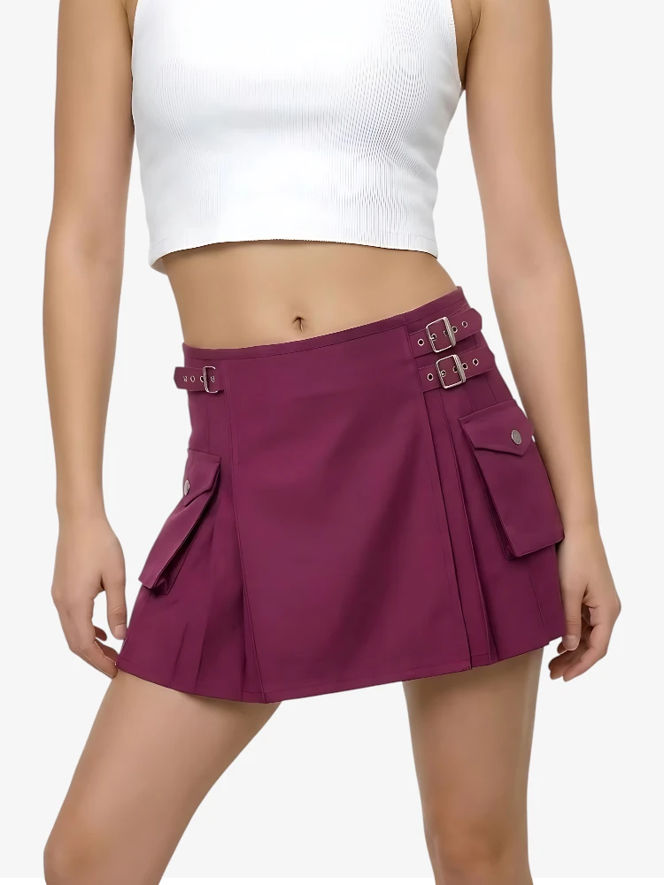 Kilt Utility Rosa in Cotone Su Misura da Donna
