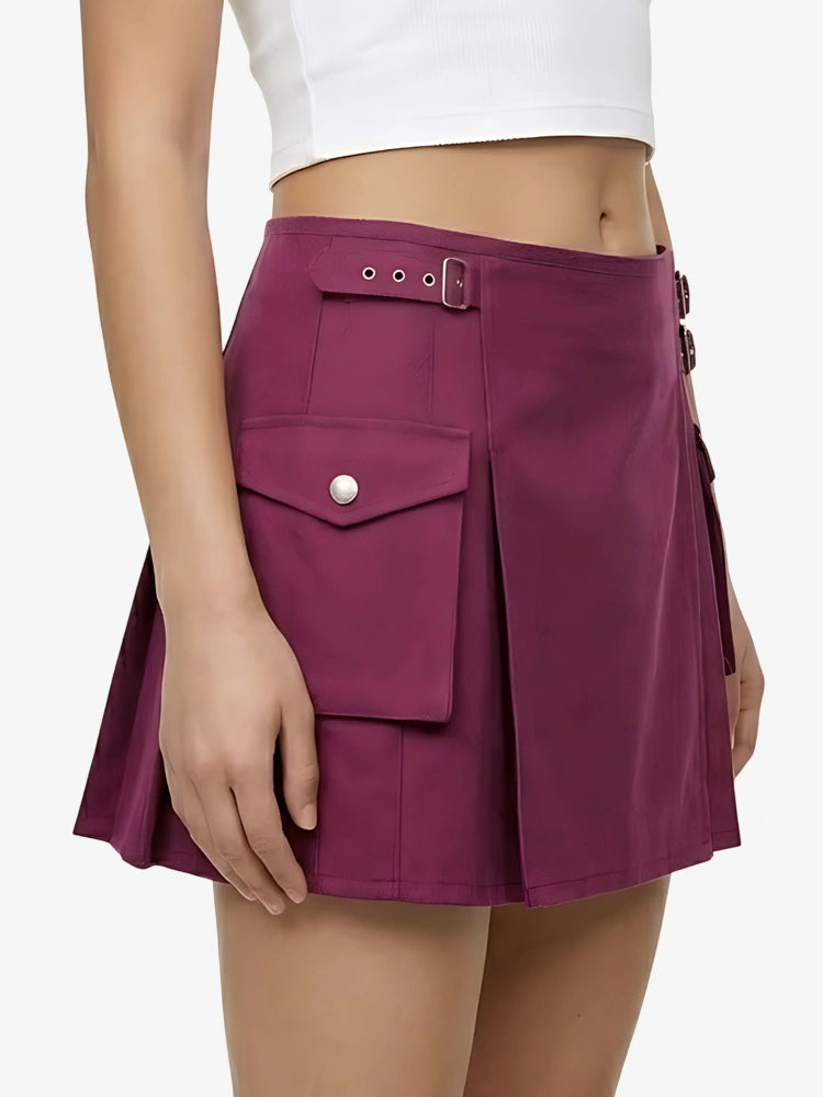 Kilt Utility Rosa in Cotone Su Misura da Donna