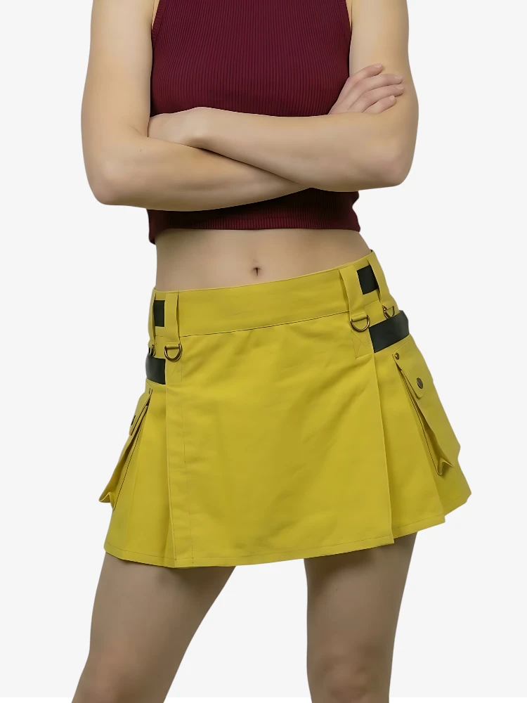 Kilt Utility Giallo Su Misura da Donna