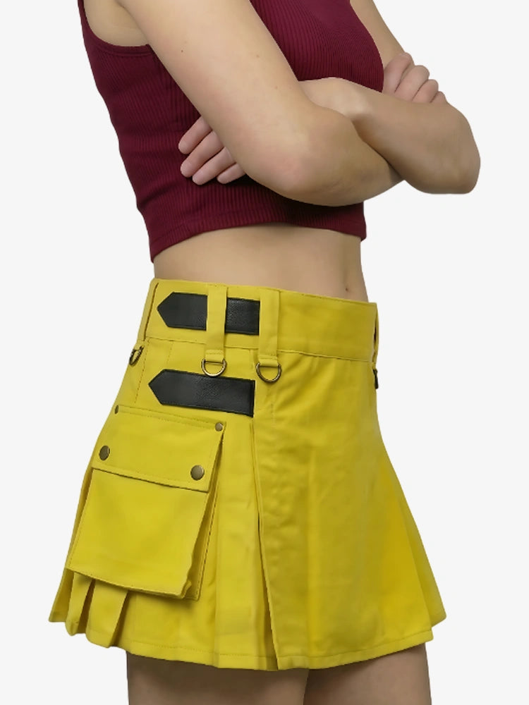 Kilt Utility Giallo Su Misura da Donna