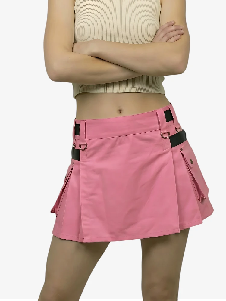 Kilt Utility Rosa Su Misura da Donna