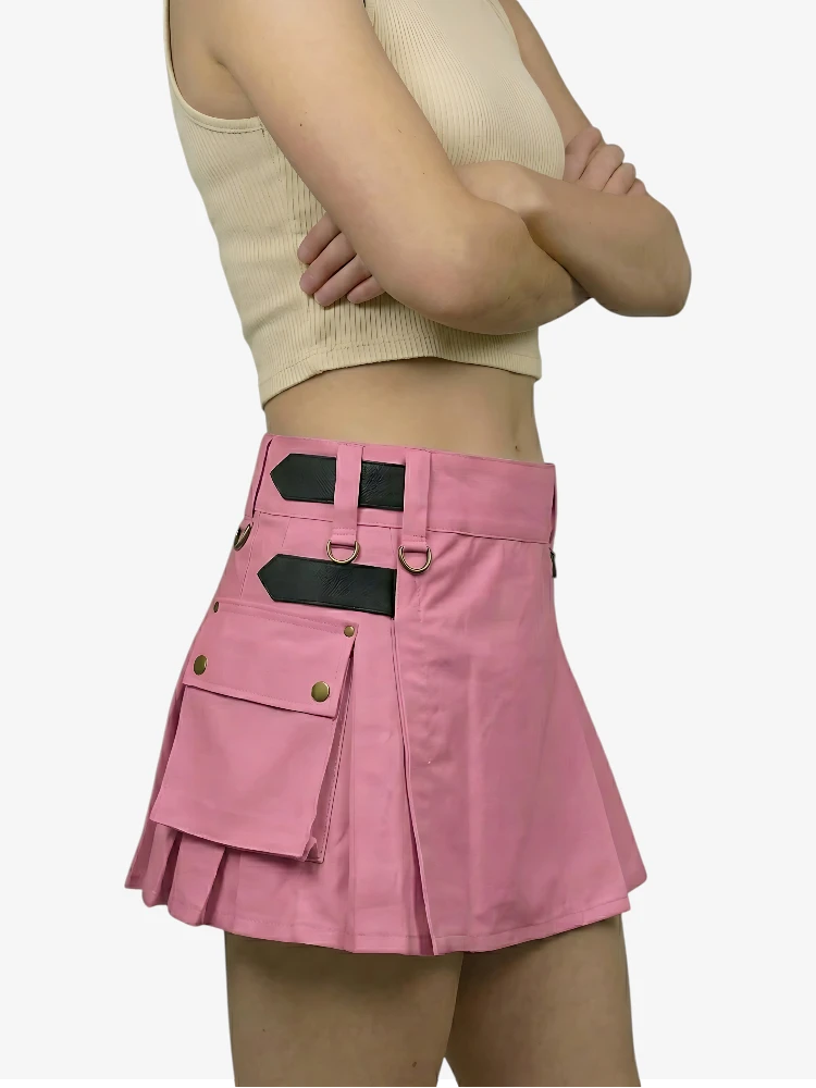 Kilt Utility Rosa Su Misura da Donna