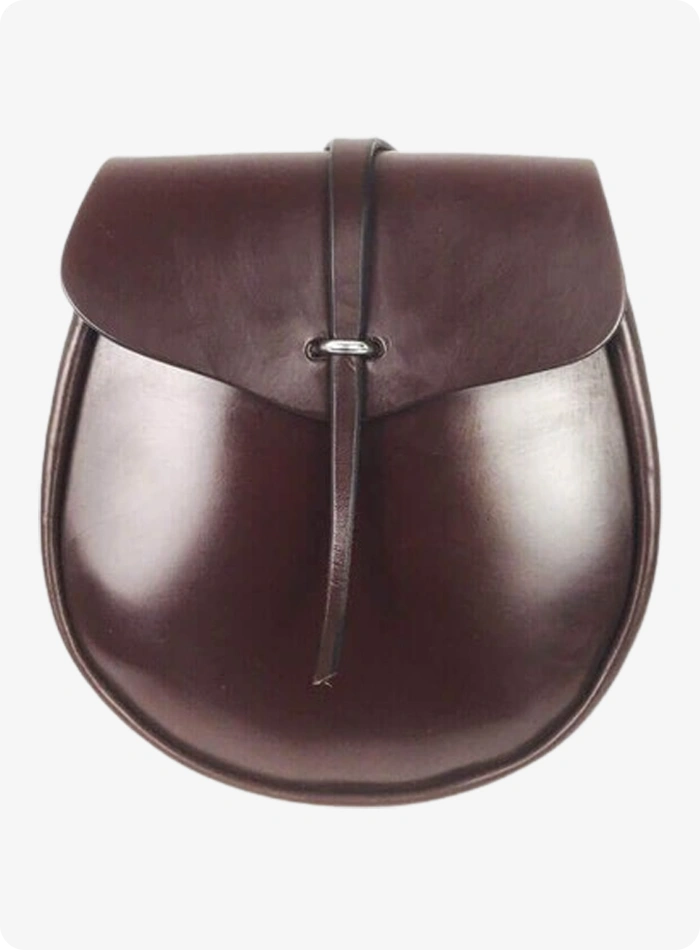 Handmade Dark Brown Leather Kelso Sporran