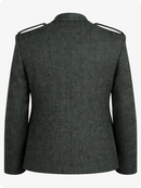 Gray military-style jacket on a white background