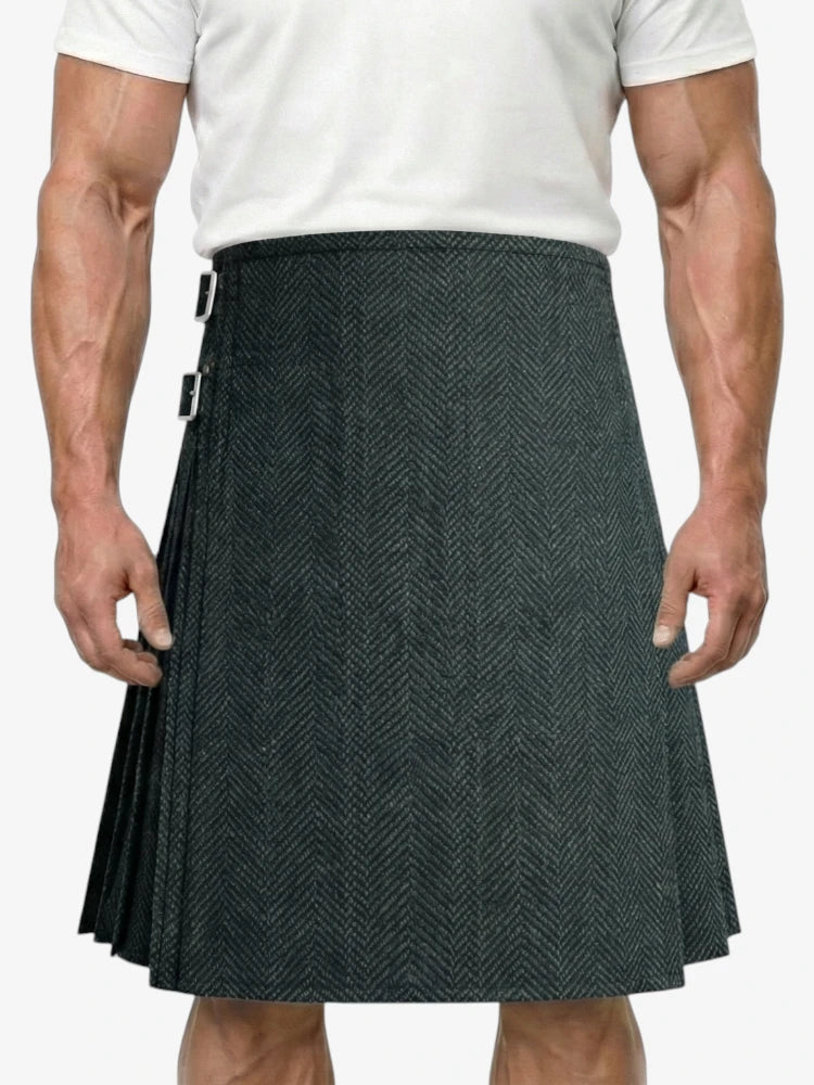 Dark Teal Or Blue & Green Tweed Kilt