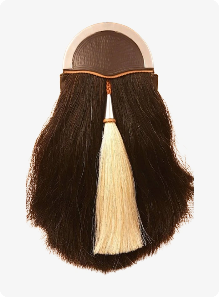 Custom Made Hand Stitched Brown Horse Hair Sporran