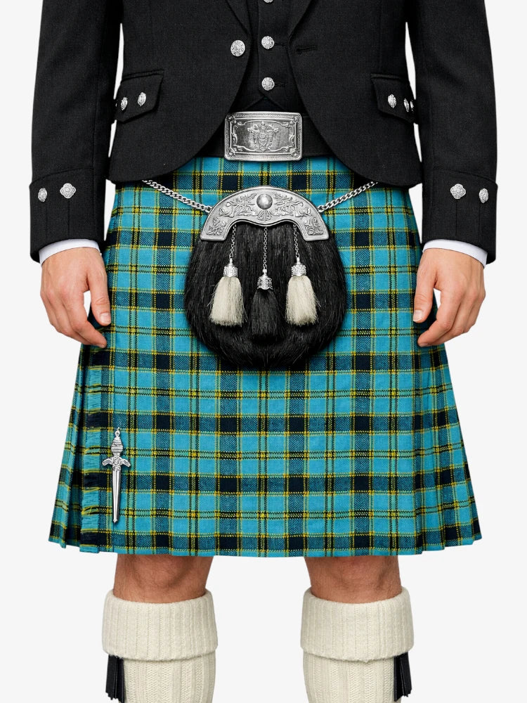 Highland Dragon Tartan Kilt Model Front