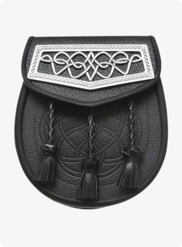 Leather Celtic Interweave Plate Sporran