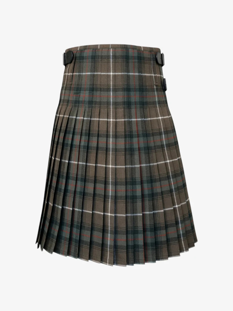 Plaid kilt on a white background