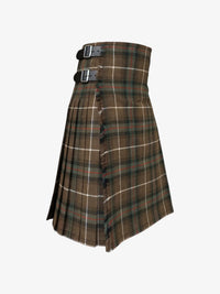 Plaid kilt with belt on a white background