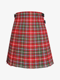 Red and green plaid kilt on a white background