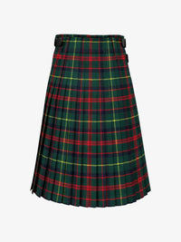 Green plaid kilt on a white background