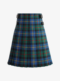 Plaid kilt with a belt on a white background