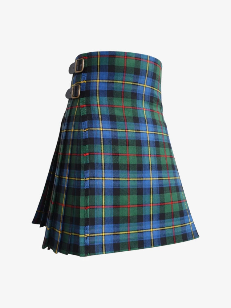 Plaid kilt with a white background