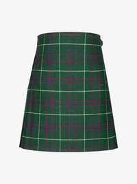 Green plaid kilt on a white background