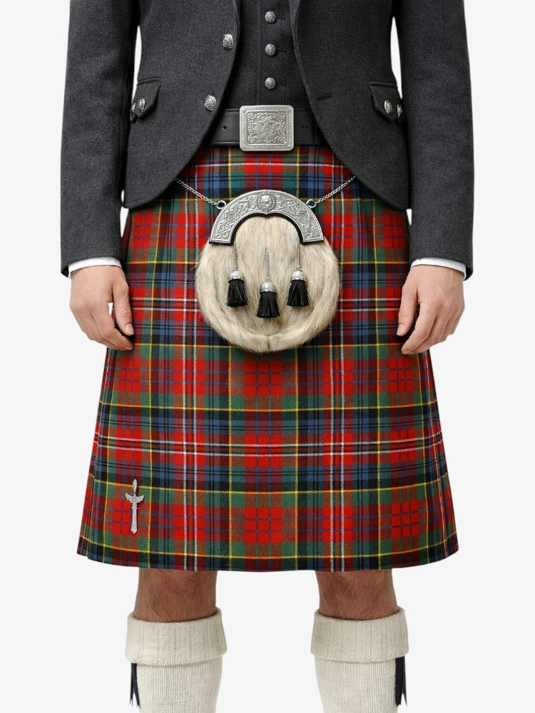 Macpherson Ancient Tartan Kilt Model Front