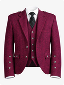 Magenata Scottish kilt jacket with buttons on a white background