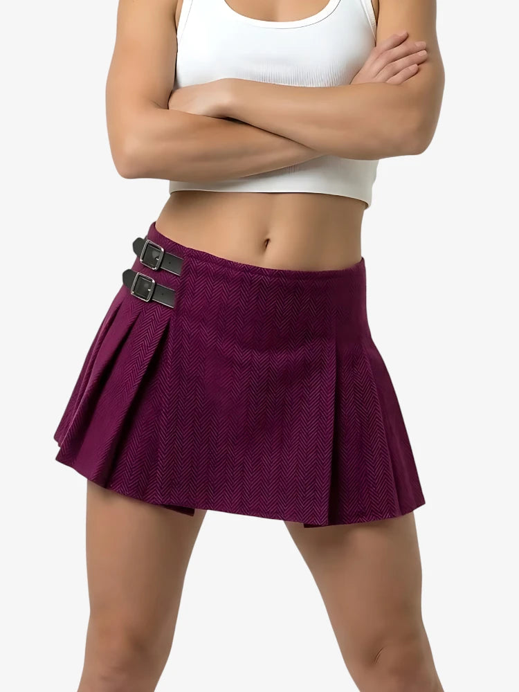 Kilt in Tweed Magenta da Donna